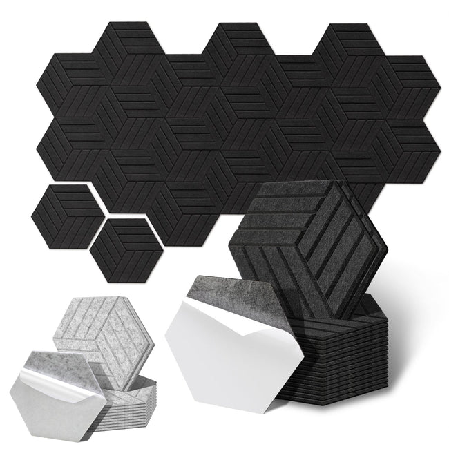 Cosmo Go Akustikplatten Wandpaneele Selbstklebend 12/18 Stück Hexagonal Schlieren Hover Image