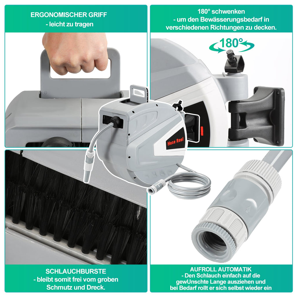 Cosmo Go Schlauchtrommel mit Handbrause und Gartenschlauch