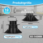 Cosmo Go Stelzlager Höhenverstellbar Terrassenlager 10 Stück