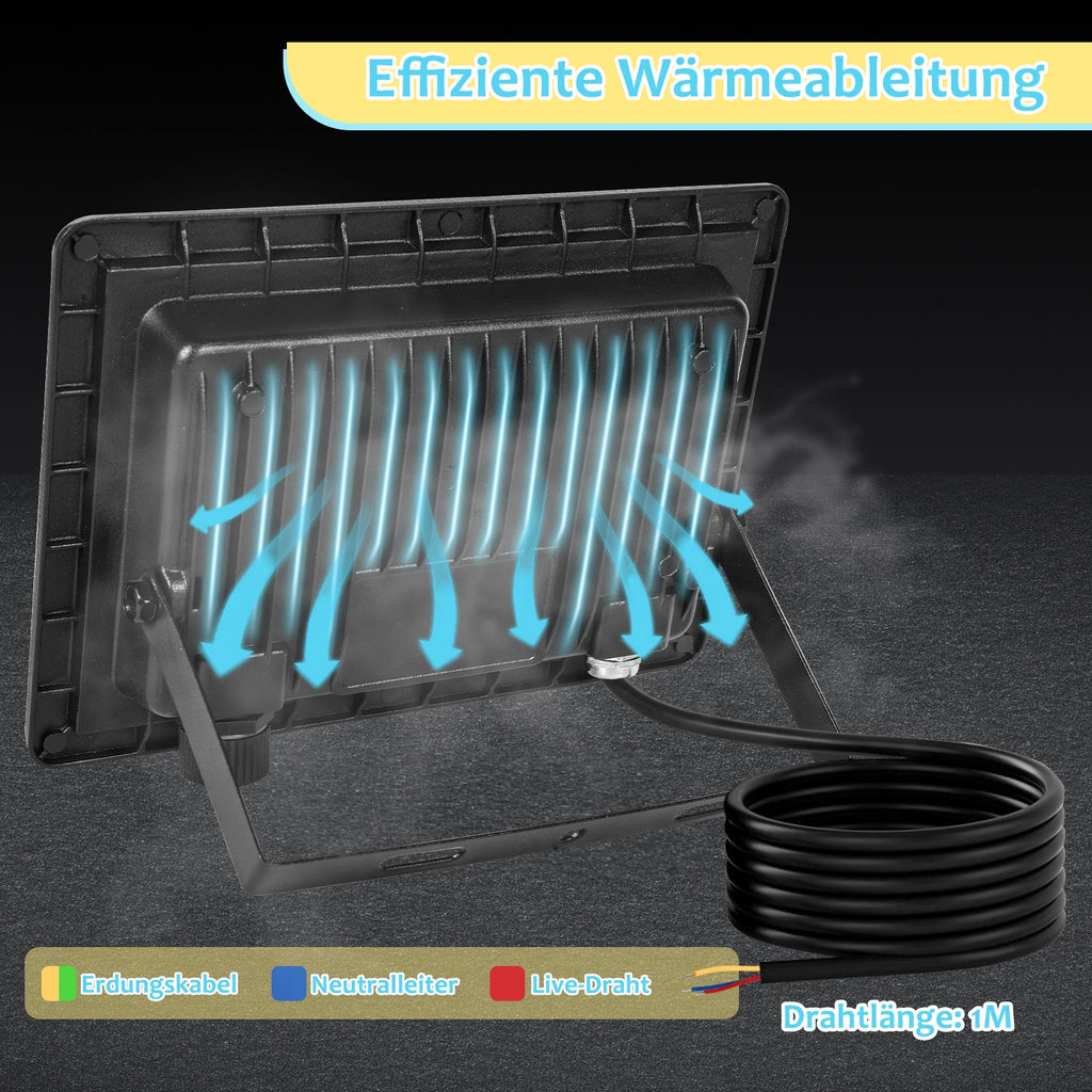 Cosmo Go LED Strahler Außen 10W-100W 3 Farbtemperatur 3000/4000/6500K