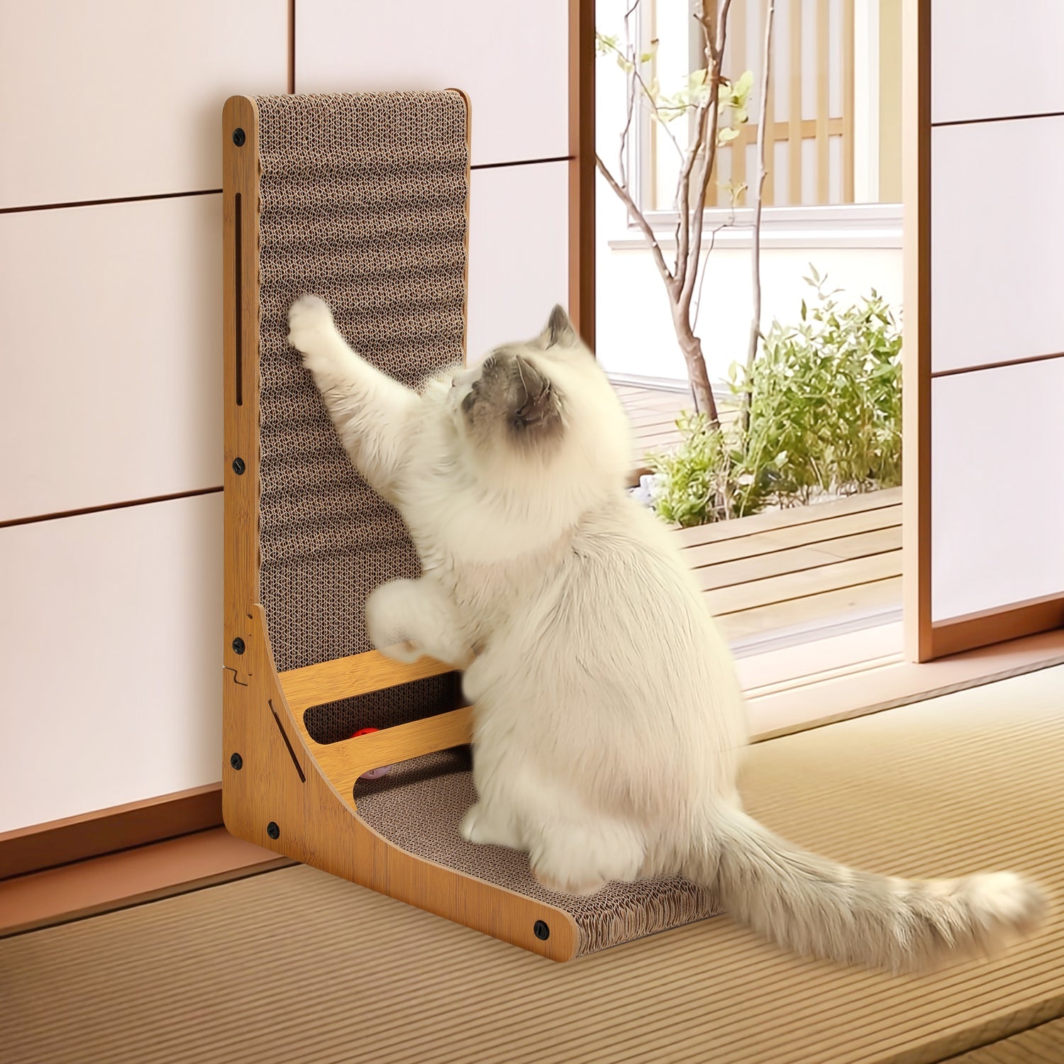 Cosmo Go Katzen Kratzbrett L förmig Kratzpappe