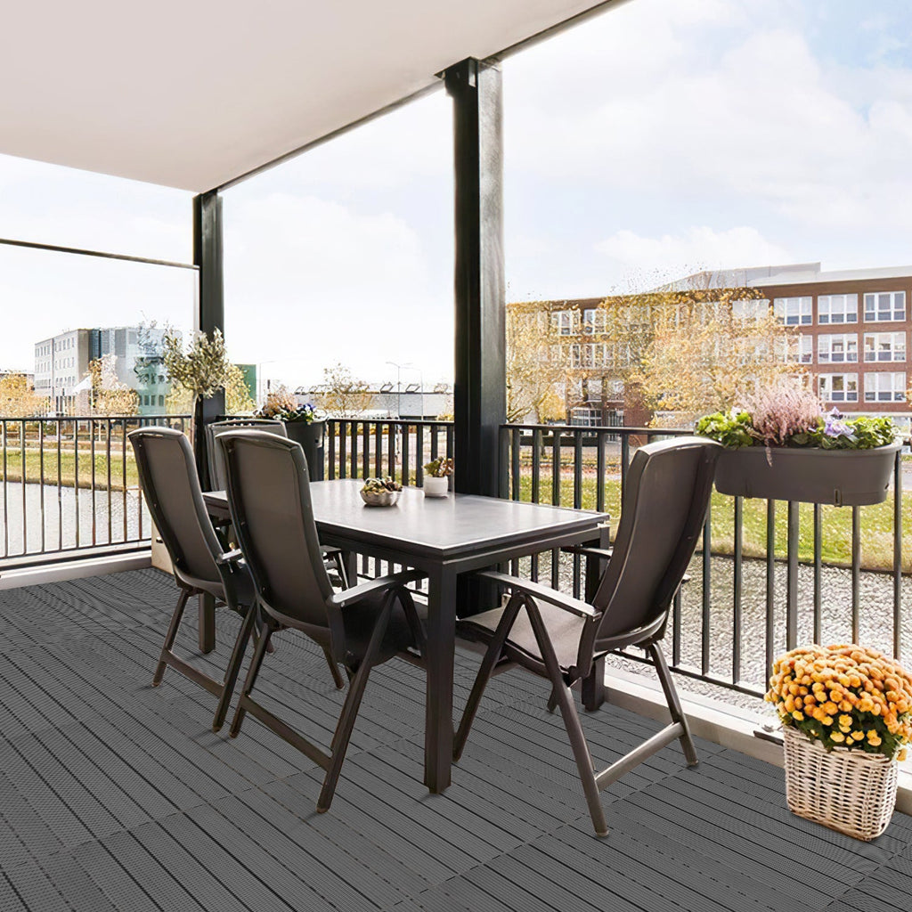 Cosmo Go WPC Terrassenfliesen 30x60cm 6er Set in Holzoptik