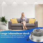 Cosmo Go LED Einbaustrahler 20x 3W Kaltweiß/Warmweiß Extra flach