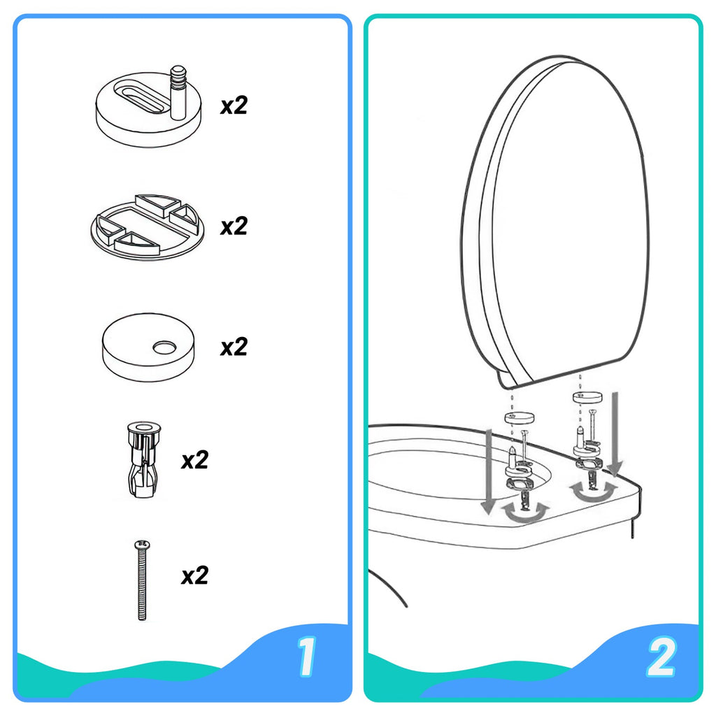 Cosmo Go Toilettendeckel WC Sitz mit Absenkautomatik O-Form