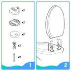 Cosmo Go Toilettendeckel WC Sitz mit Absenkautomatik O-Form