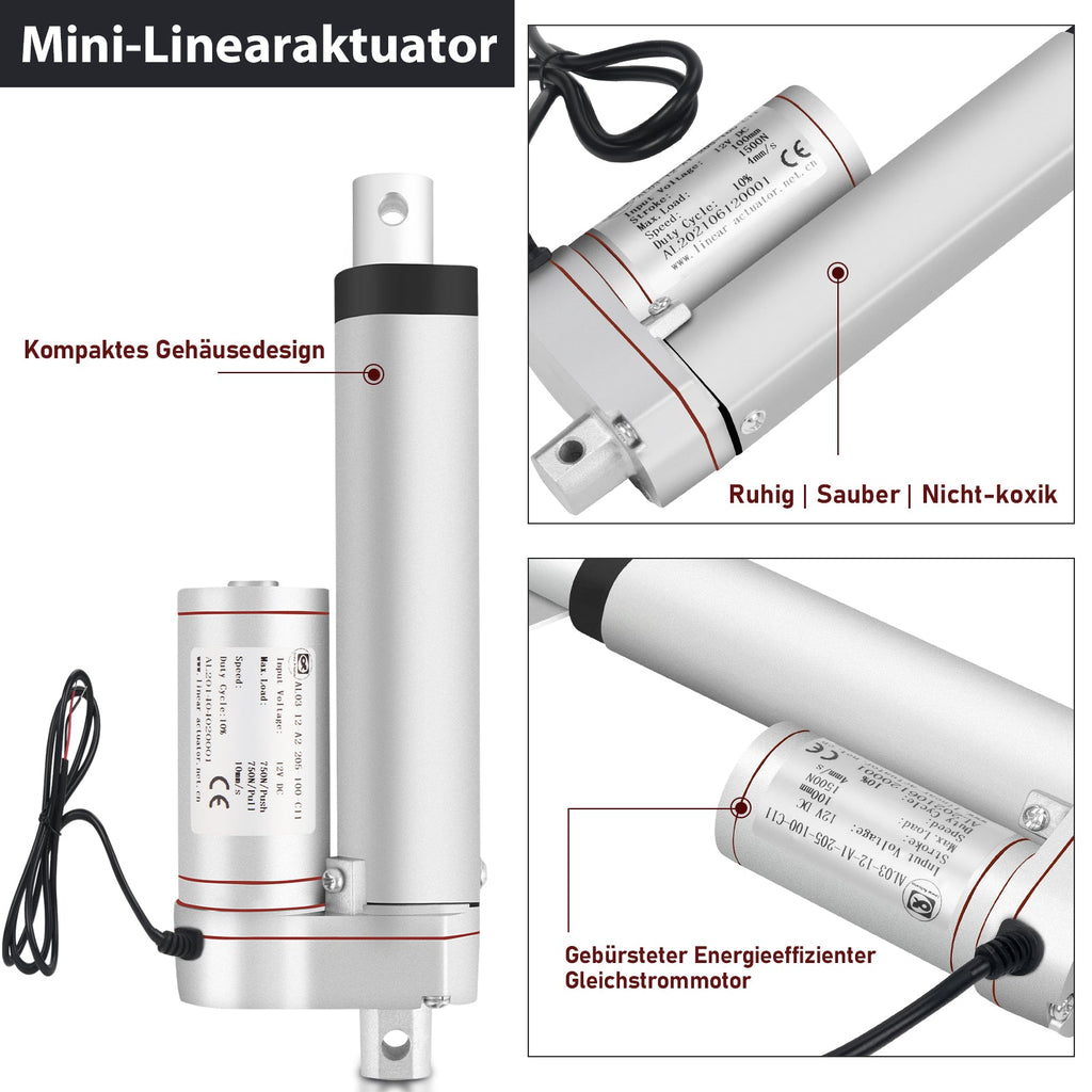 Cosmo Go 1500N Linear Actuator Linearmotor Elektrozylinder 50-400mm