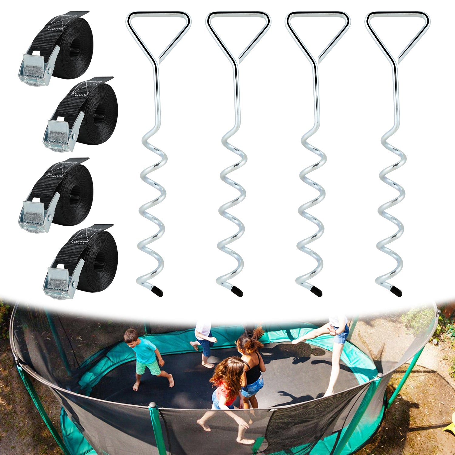 Cosmo Go Bodenanker für Trampoline Bodenveranker 4X