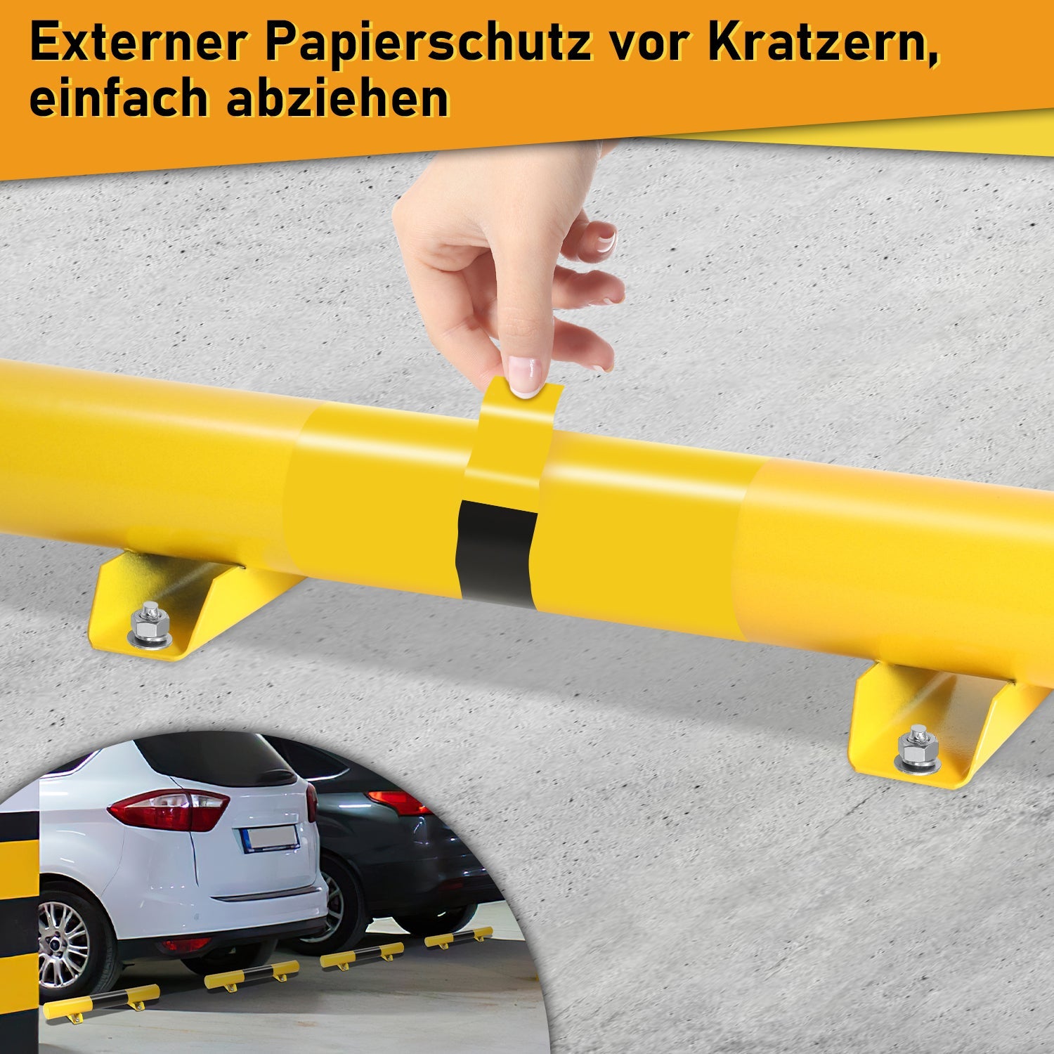 Cosmo Go 2X Radstopper aus Stahl Garagenstopper 60cm