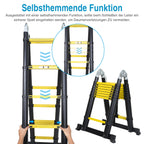Cosmo Go Teleskopleiter Tragbar Alu Max Belastung 150 kg 3.8M (1.9+1.9M)