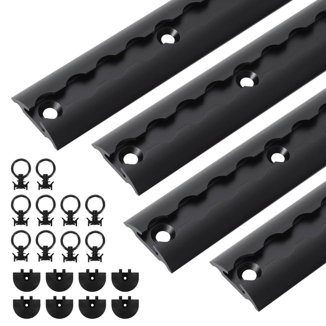 Cosmo Go Airlineschiene 4x 1m Aluminium für Wohnmobile und LKW Schwarz Hover Image