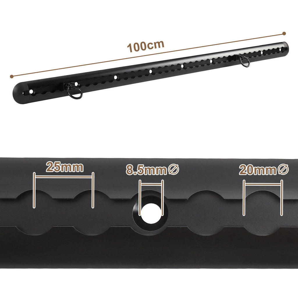 Cosmo Go Airlineschiene 4x 1m Aluminium für Wohnmobile und LKW Schwarz