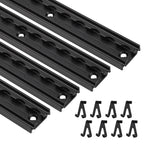 Cosmo Go Airlineschiene 4x 1m Aluminium mit 8 Doppelhaken Schwarz