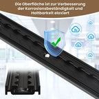Cosmo Go Airlineschiene 4x 1m Aluminium mit 8 Doppelhaken Schwarz