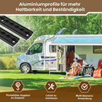 Cosmo Go Airlineschiene 4x 1m Aluminium mit 8 Doppelhaken Schwarz