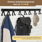 Cosmo Go Airlineschiene 4x 1m Aluminium mit 8 Doppelhaken Schwarz