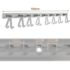 Cosmo Go Airlineschiene 4x 1m Aluminium mit 8 Doppelhaken