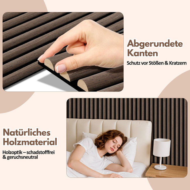 Cosmo Go Akustikpaneele Holz Halbrund Wandpaneele 120x60cm Main Image