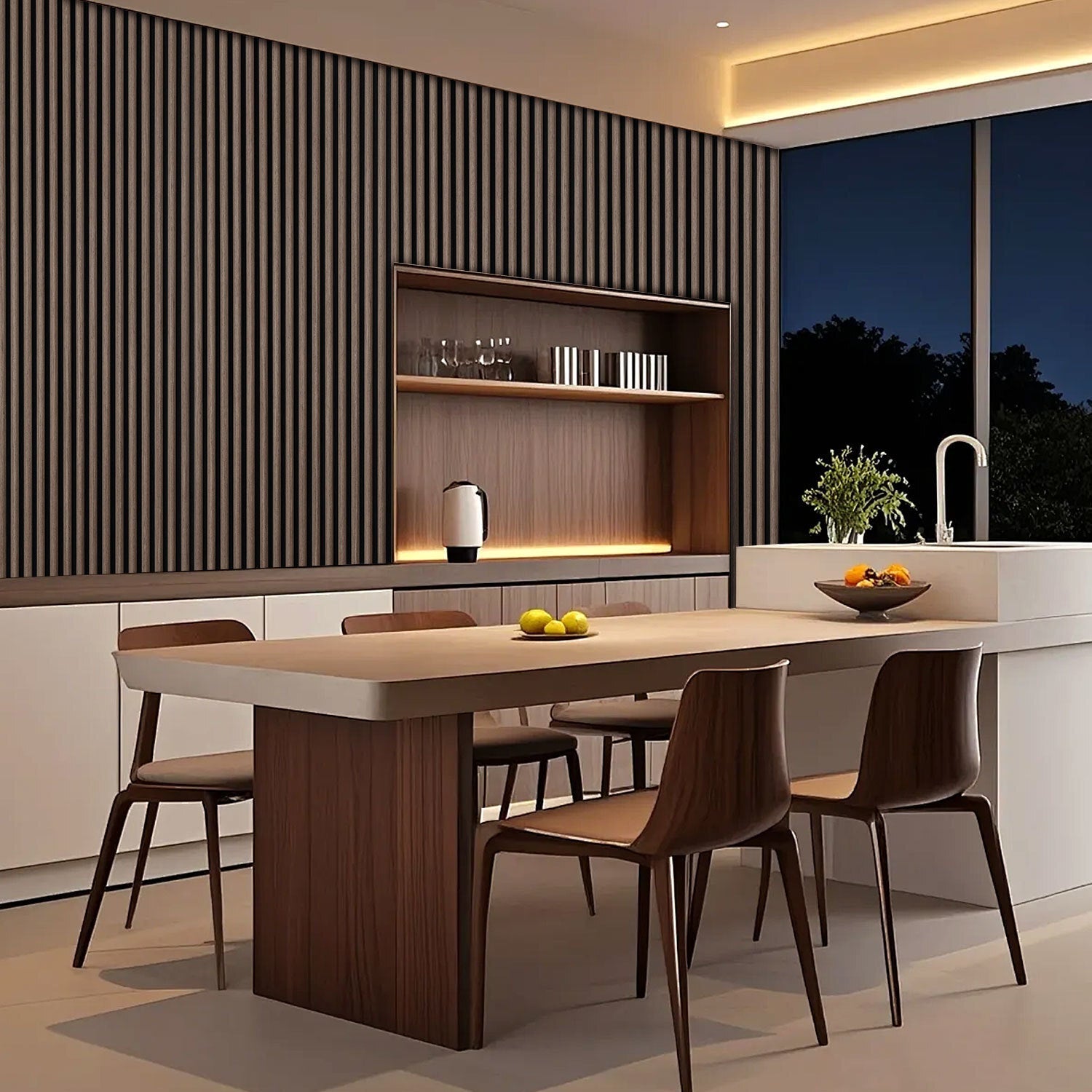 Cosmo Go Akustikpaneele Holz Halbrund Wandpaneele 120x60cm