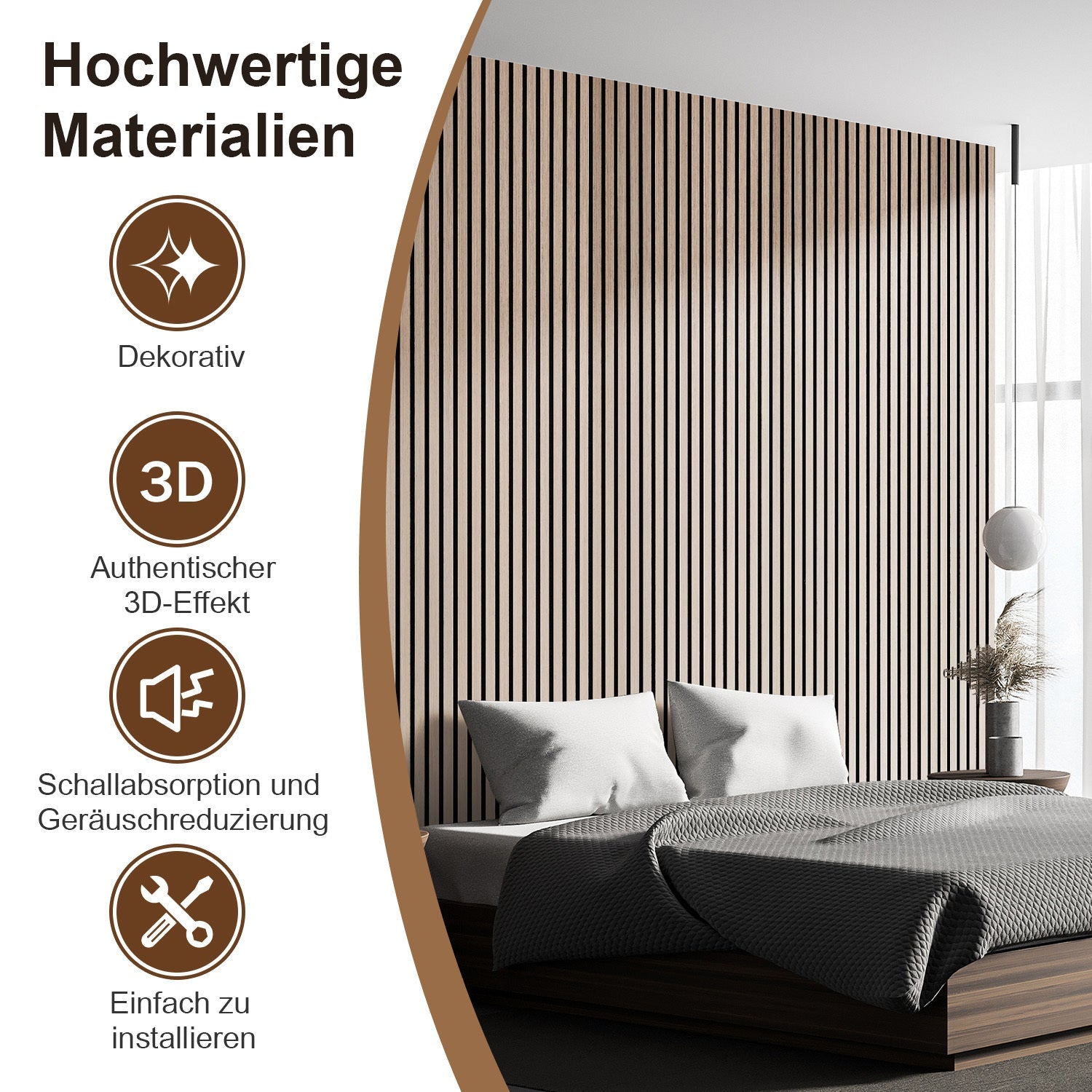 Cosmo Go Akustikpaneele Holz Selbstklebend 120x60cm