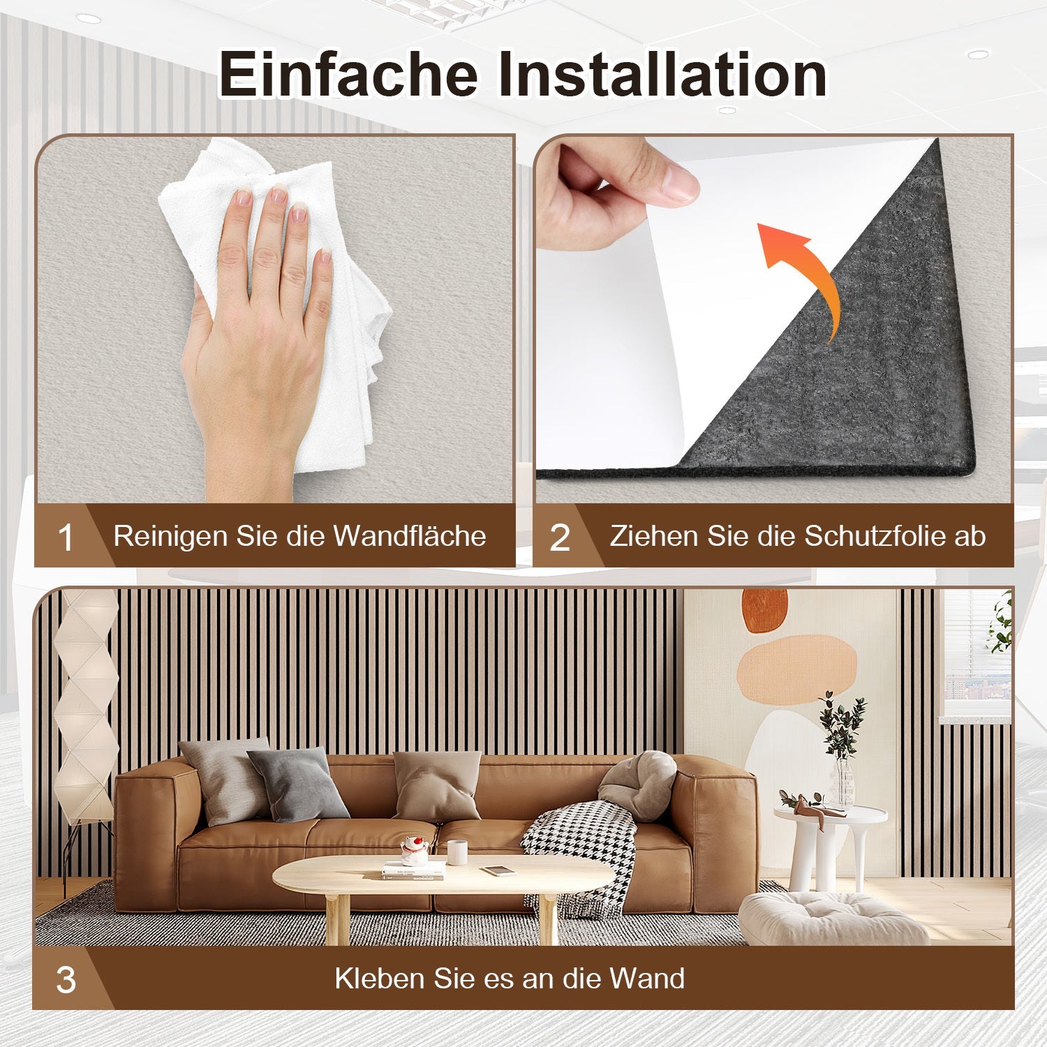 Cosmo Go Akustikpaneele Holz Selbstklebend 120x60cm