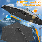Cosmo Go Ampelschirm 3m/3.5m mit Solar LED