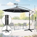 Cosmo Go Ampelschirm 3m/3.5m mit Solar LED
