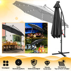 Cosmo Go Ampelschirm 3m/3.5m mit Solar LED