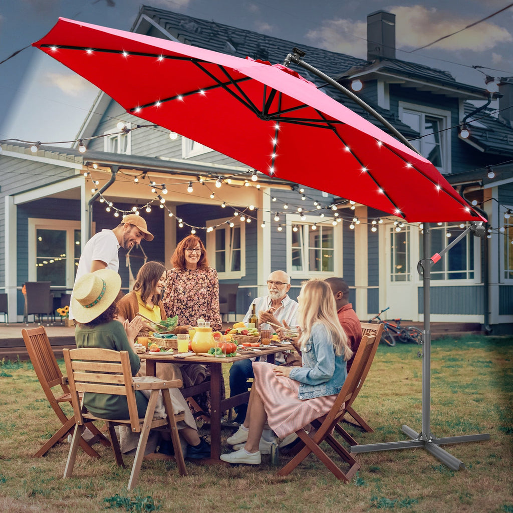 Cosmo Go Ampelschirm 3m/3.5m mit Solar LED