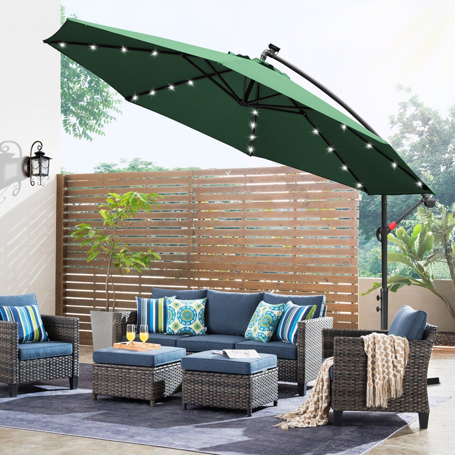 Cosmo Go Ampelschirm 3m/3.5m mit Solar LED