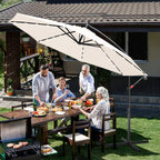 Cosmo Go Ampelschirm 3m/3.5m mit Solar LED