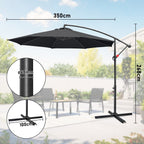 Cosmo Go Ampelschirm Ø3.5m Ø3m Garten