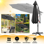 Cosmo Go Ampelschirm Ø3.5m Ø3m Garten