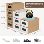 Cosmo Go Aufbewahrungsboxen Pappe mit Sichtfenster & Schublade 10er Set