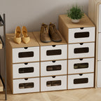 Cosmo Go Aufbewahrungsboxen Pappe mit Sichtfenster & Schublade 10er Set