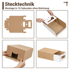 Cosmo Go Aufbewahrungsboxen Pappe mit Sichtfenster & Schublade 10er Set