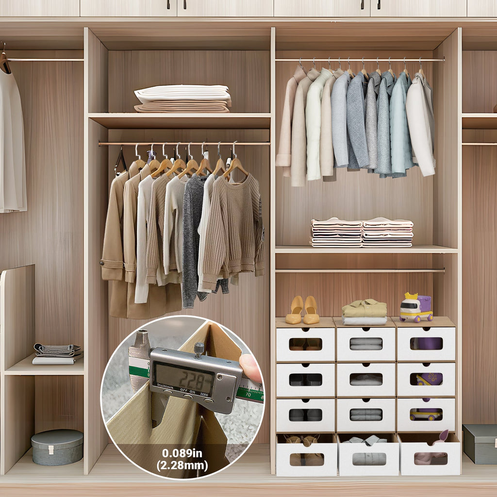 Cosmo Go Aufbewahrungsboxen Pappe mit Sichtfenster & Schublade 10er Set