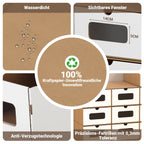 Cosmo Go Aufbewahrungsboxen Pappe mit Sichtfenster & Schublade 10er Set