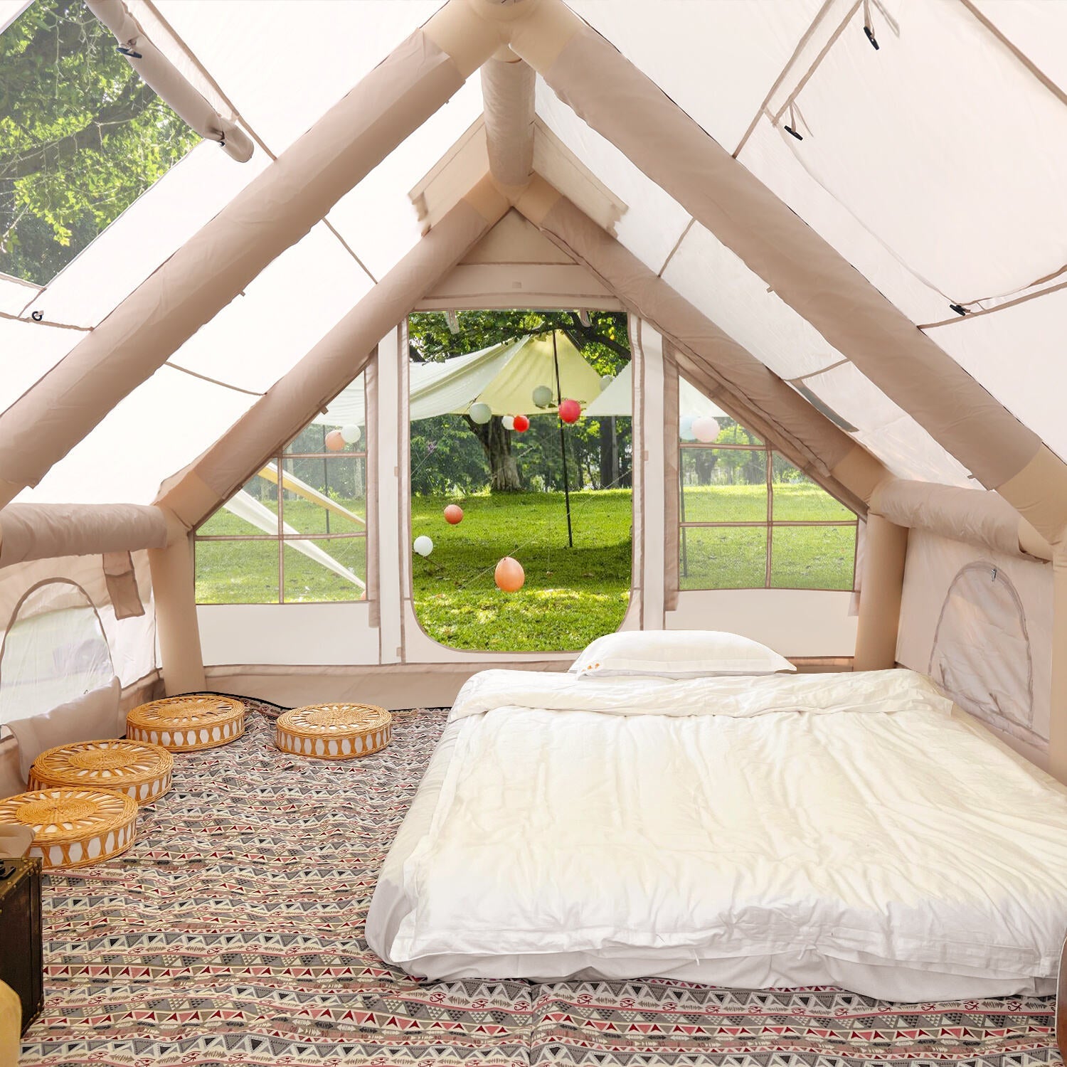 Cosmo Go Aufblasbares Campingzelt mit Dachfenster 12㎡