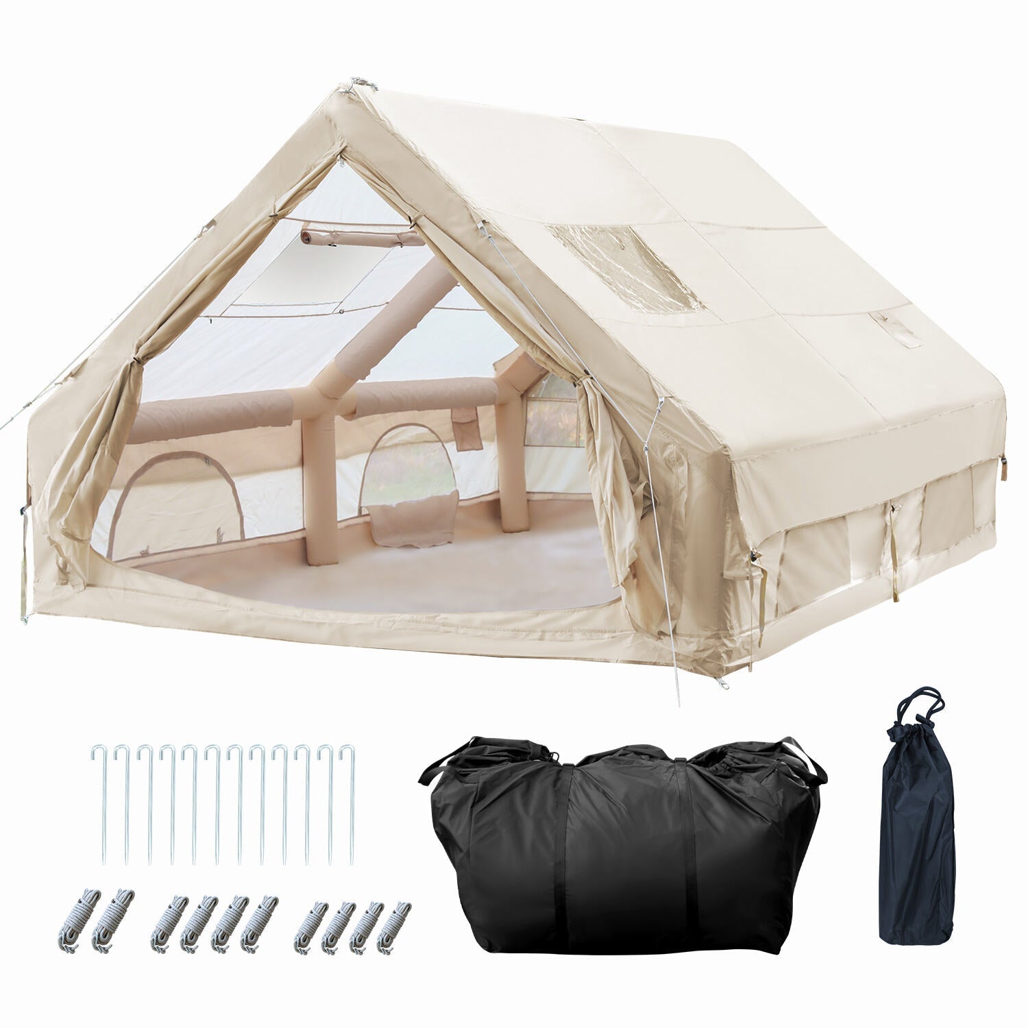 Cosmo Go Aufblasbares Campingzelt mit Dachfenster 12㎡