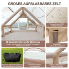 Cosmo Go Aufblasbares Campingzelt mit Dachfenster 12㎡