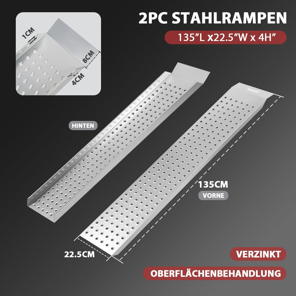 Cosmo Go 2X Auffahrrampe Verladerampe verzinkter Stahl 135cm