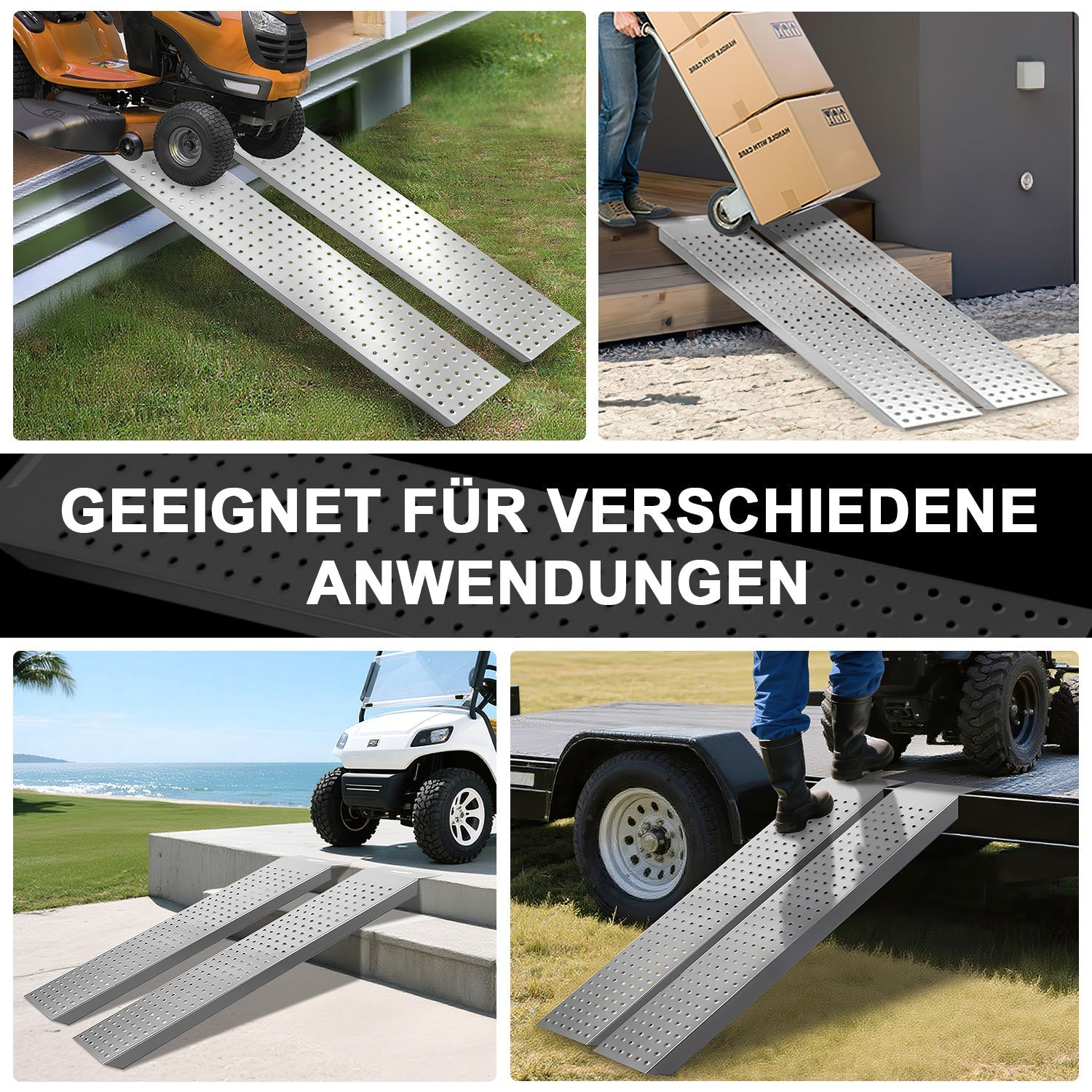 Cosmo Go 2X Auffahrrampe Verladerampe verzinkter Stahl 135cm
