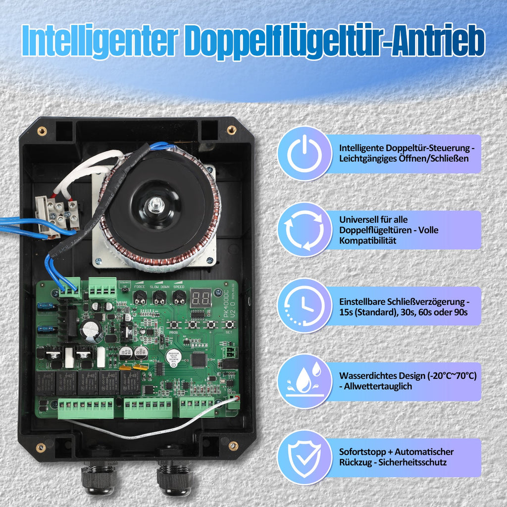 Cosmo Go Automatischer Flügeltorantrieb Doppelflügeltorantrieb 600kg