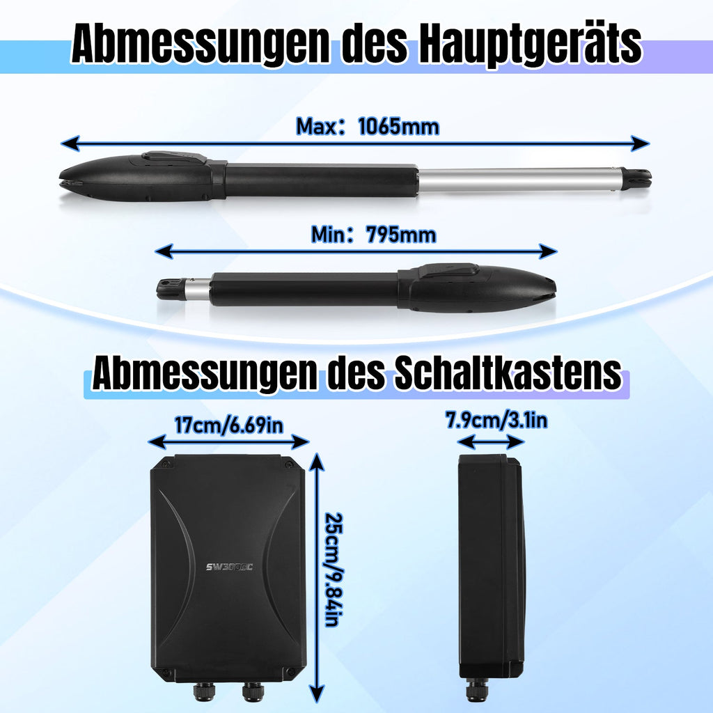 Cosmo Go Automatischer Flügeltorantrieb Doppelflügeltorantrieb 600kg