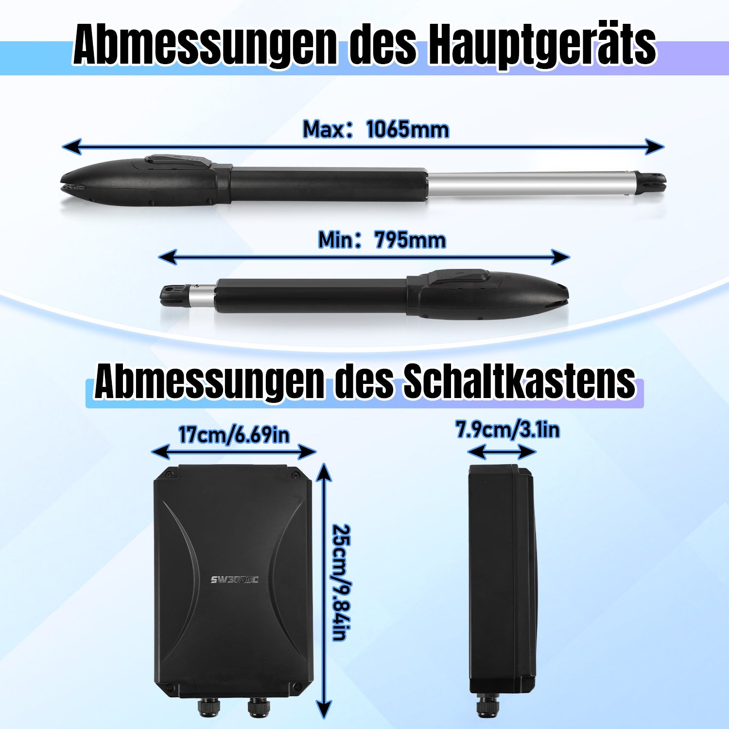 Cosmo Go Automatischer Flügeltorantrieb Doppelflügeltorantrieb 600kg