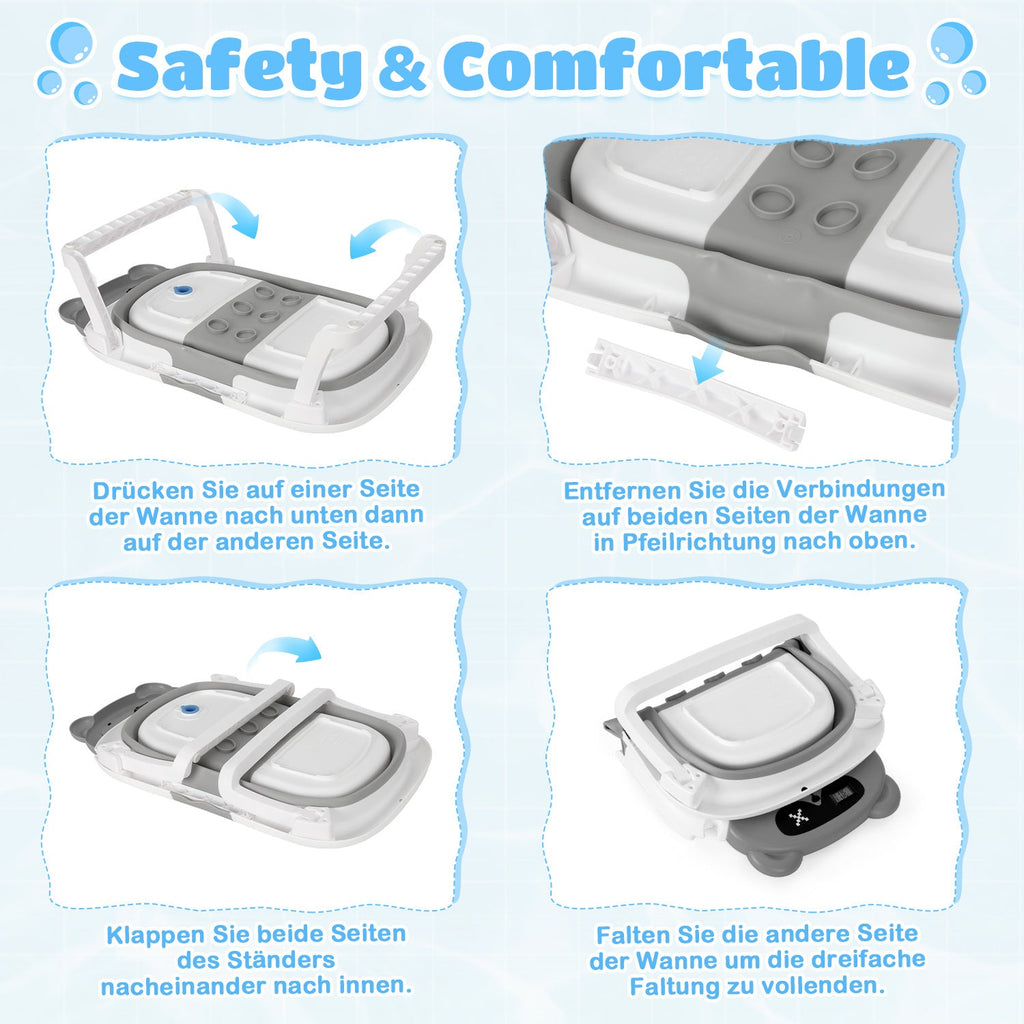 Cosmo Go Baby Badewanne Faltbare mit Badematte