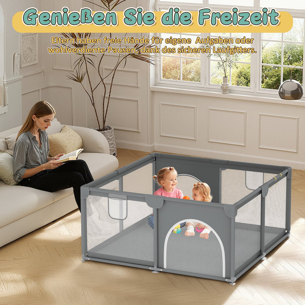 Cosmo Go Baby Laufstall Laufgitter Faltbar 130x130cm/150x180cm
