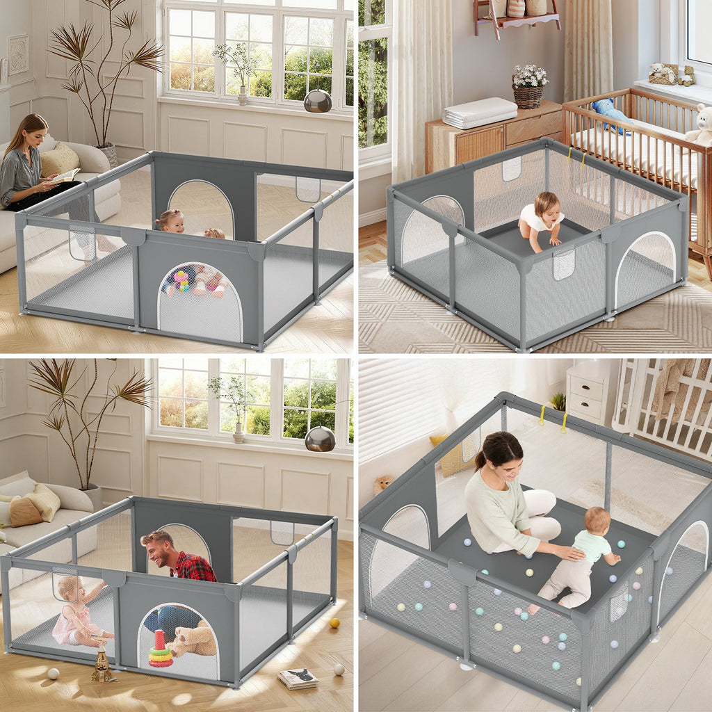 Cosmo Go Baby Laufstall Laufgitter Faltbar 130x130cm/150x180cm