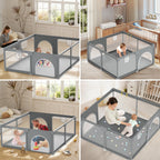 Cosmo Go Baby Laufstall Laufgitter Faltbar 130x130cm/150x180cm