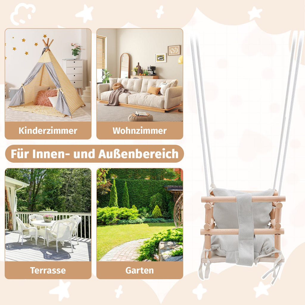 Cosmo Go Babyschaukel 3-in-1 Höhenverstellbar mit Kissen